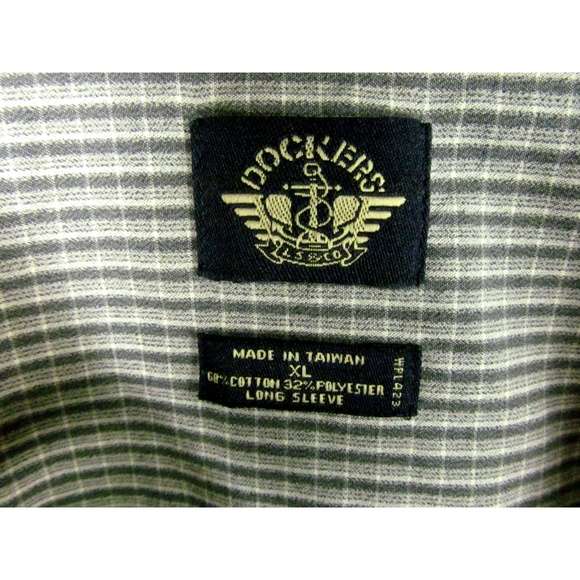Dockers Shirt Size XL Button Down Button Collar LS - Picture 3 of 4